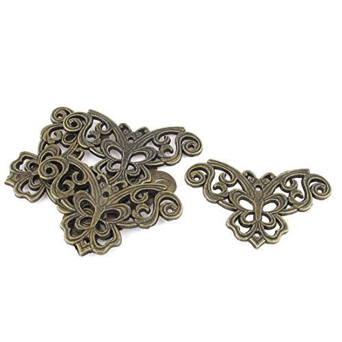Ruilogod Cut Out Butterfly Decorative Case Corner Cover Guard Bronze Tone 5 Pcs (id: 4cc fc8 fd7 827 87f
