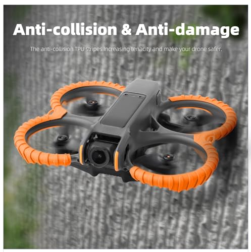 Image of Propeller Guard Protector Accessories for DJI Avata 2, Fly Combo Protective Cover Ring, Prop Bumper Drone Anti-Collision Scratch-proof Protection (Orange)
