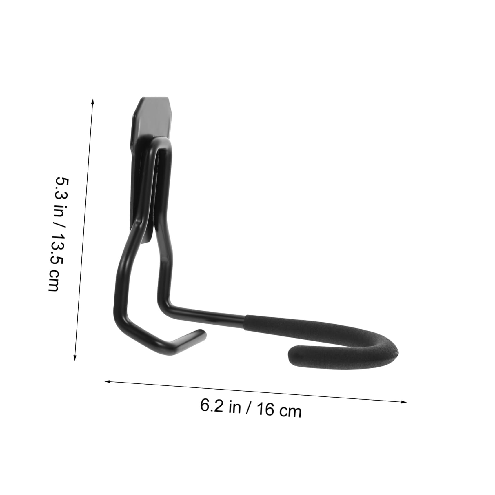 Abaodam Fahrrad Wandhaken aus Metall 2 Stück Schwarz Robust Platzsparend für Garage und Zuhause Schwere Lasten