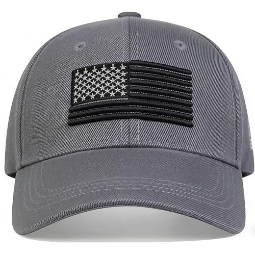 Image of IZUS Women USA-Flag Baseball-Cap American Patriotic Baseball Hats Men's Distressed-Cotton Dad-Hat for Adult Teens