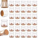 LAMPTOP 32 Pcs Silicone Chair Leg Floor Protectors,Chair Leg Protectors for Hardwood Floor,Furniture