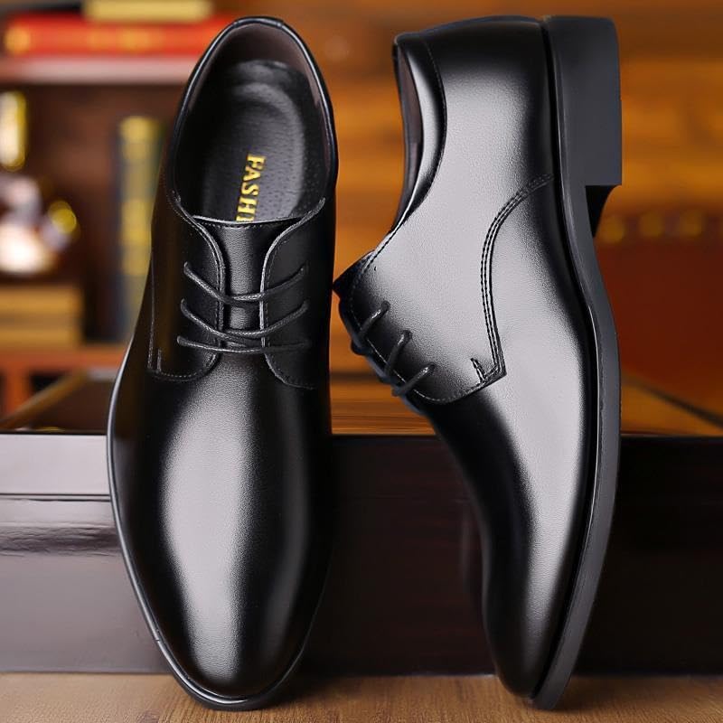 Men's Shiny Patent Leather Dress Shoes Oxfords PU Fashion Dress Sneakers Business Casual Derby Shoe Casual Work Office(12.5)2