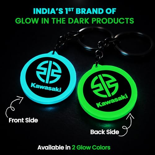 Image of Mi Glow Store Glow in Dark Keychain for Bike Men | Gift for Man | Bike Accessories | Charges in Light Glows in Dark | Key chain for Bike
