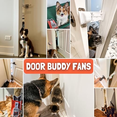 Door Buddy Door Prop for Cats - Easiest Cat Door Latch Holder to Keep Interior Door Open for Pets - Dog Proof Cat Feeding Station & Litter Box - Strong & Portable Door Stopper & Pet Gate Alternative - Image 9