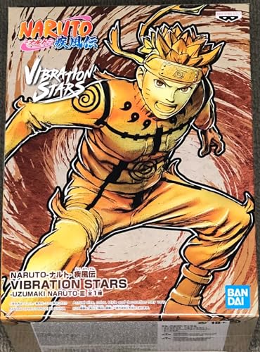 Banpresto Figura de Acción Naruto Uzumaki Ⅲ Naruto Shippuden – Vibration Stars 15cm BP18597 Multicolor