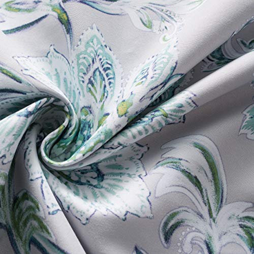 Driftaway Alyssa Jacobean Elegant Floral Leaves Pattern Thermal Insulated Blackout Lined Rod Pocket Window Curtain Valance For Kitchen Café 52 Inch By 18 Inch Plus 2 Inch Header Gray #TOP4