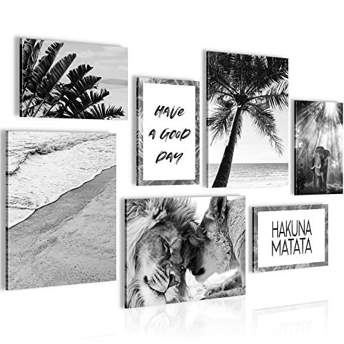 Imágenes decorativas Novart Löwen Amor set de cuadros de 7 partes listo 2