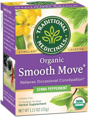 Traditional Medicinals Organic Smooth Move®, Senna Peppermint, Caffeine Free, 16 Wrapped Tea Bags, 1.13 oz (32 g) - Image 5