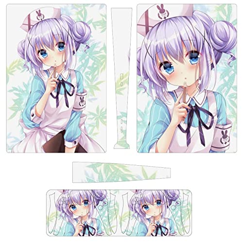 PS5 スキンシール ごちうさ チノ PS5 Sticker デジタル版 PlayStation 5 スキンシール 保護カバー 本体 コントローラー スキンフィルム カバー ステッカー 指紋防止 撥油 保護シール 全面保護 プレイステーション 5 側面対応