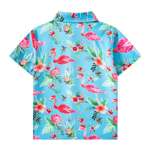 Baby Toddler Boy Hawaiian Print Button Down Short Sleeve Shirt for Every Holiday Season2