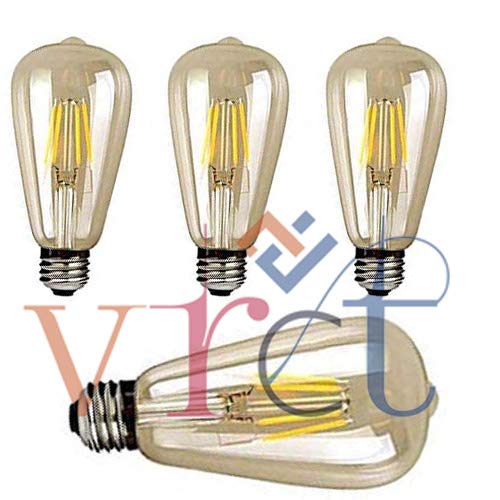VRCT 4-Watts e27 LED Yellow Bulb, Pack of 4