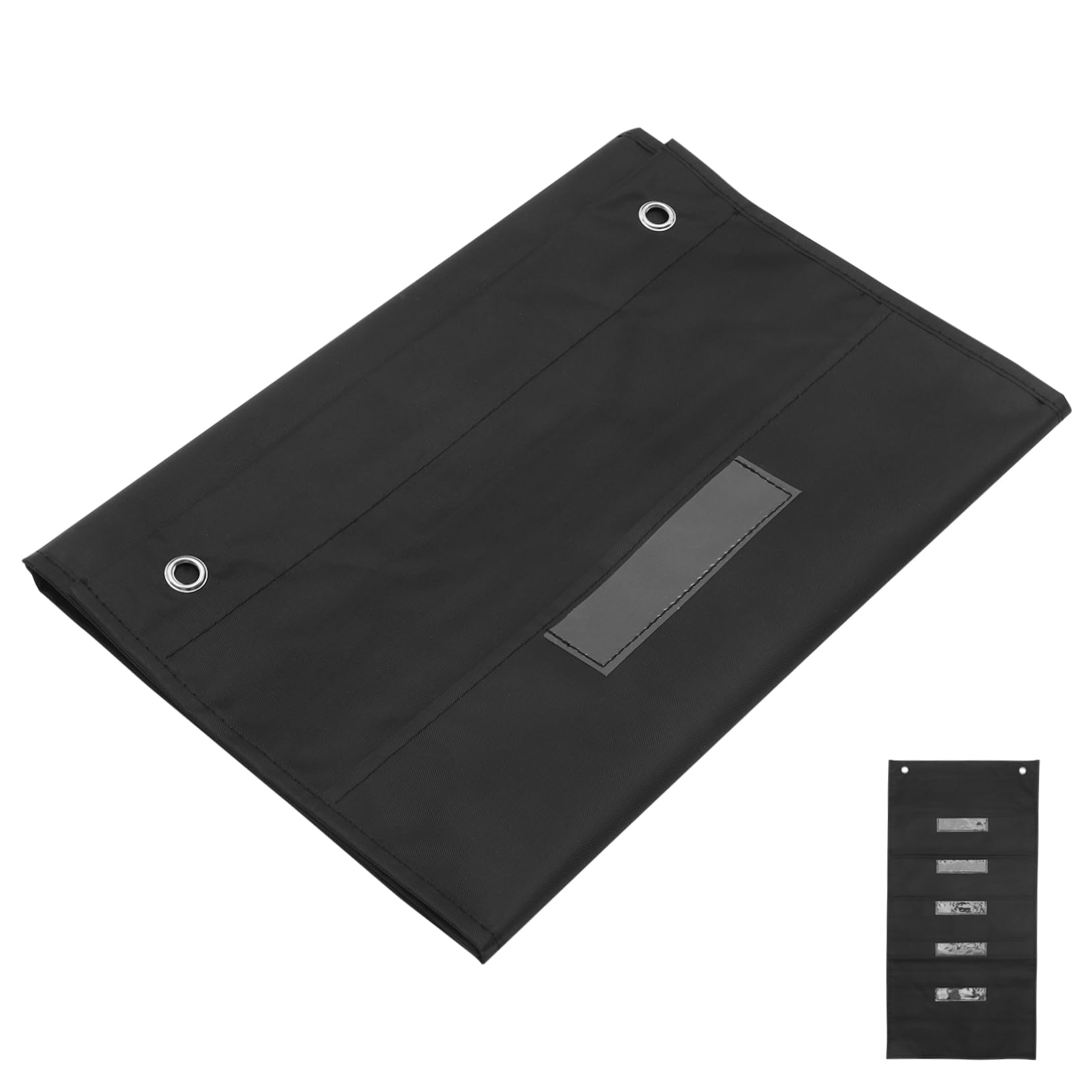 HOODANCOS Wall Mounted File Organizer with Transparent Window Portable Hanging File Folder for Multi File Case for Documents Vouchers Cards and