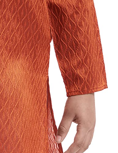 Image of Amazon Brand - Jam & Honey Boy's Cotton Festive Printed Kurta & Pant Set Which Is Both Comfortable And Stylish