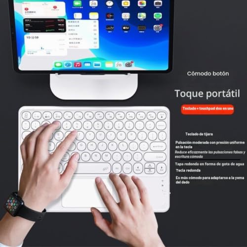 Teclado inalámbrico Bluetooth con panel táctil recargable que soluciona la falta de espacio 3
