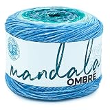 Lion Brand Yarn Mandala Ombré Yarn with Vibrant Colors, Soft Yarn for Crocheting and Knitting, Mantra, 1-Pack
