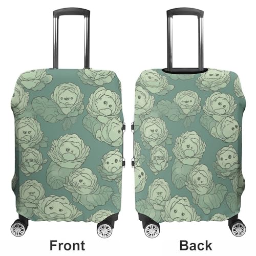 Cabbage Pattern Luggage Covers Tsa Approved Suitcase Cover Elastic Washable Luggage Sleeve Carry on Cover Protector Anti-Scratch Suitcase Protector Fits 19-30 Inch Case(L)3