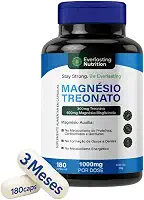 Magnésio Treonato Everlasting Nutrition - Suplemento de 300mg de Treonina + 600mg de Bisglicinato de Magnésio