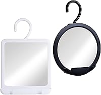Vista 1 de MIRRORVANA Espejo de ducha portátil sin niebla para afeitarse con gancho colgable, soporte para maquinilla de afeitar y espejo de ducha colgante sin
