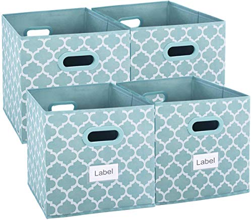 homyfort Cloth Storage Bins 13x13,Flodable Cubes Box Baskets Containers Organizer for Drawers,Home Closet