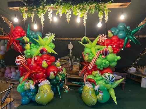 Image of 3pcs 26inch macaron green Star foil balloons.macaron green Explosion star burst star balloon-Spike cone balloon for birthday party decorations,wedding,Bachelor party
