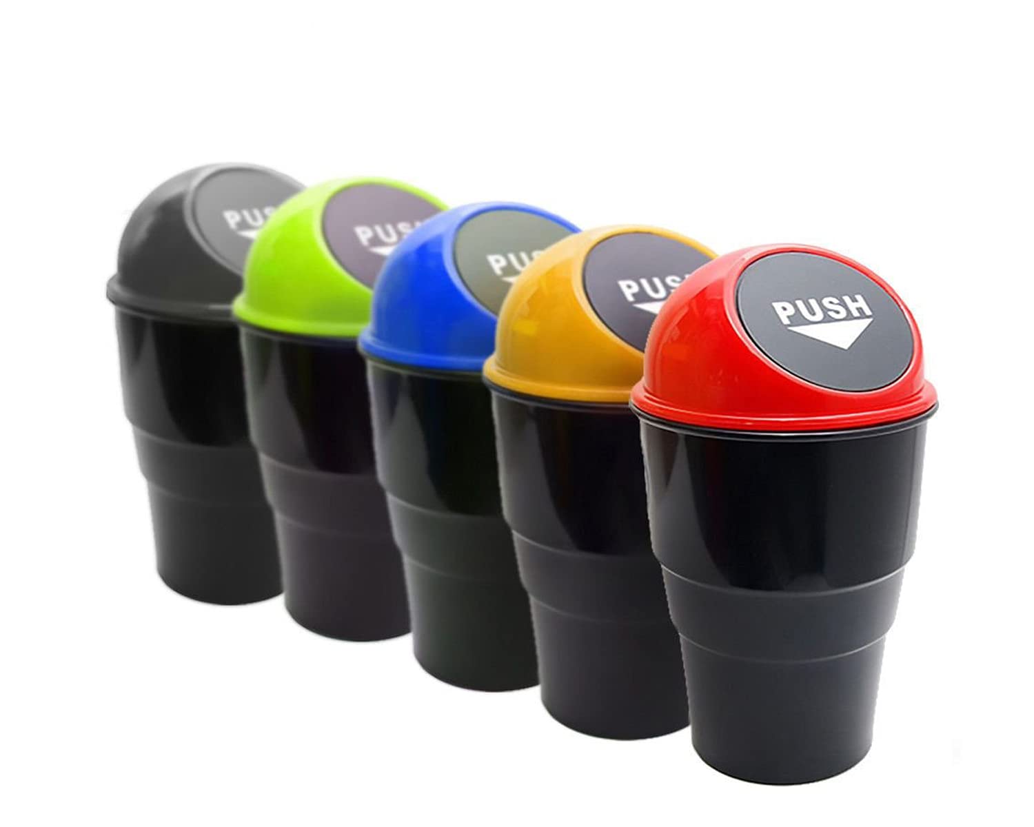 Auto E-Shopping Plastic Open Top Car Trash Bin Dustbin Multi Color Universal Model for All Cars 1 Piece