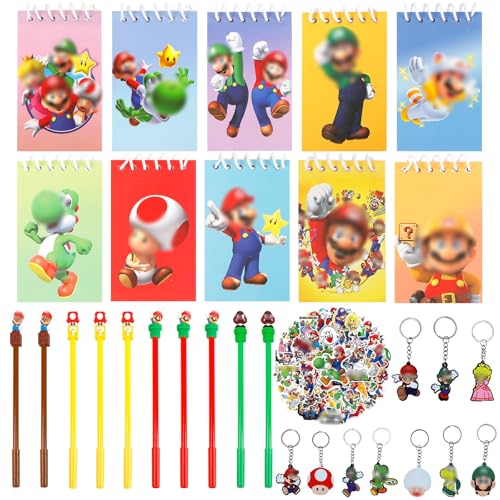 Demon Schreibwaren Set 10 Pack mini Notizbücher mit Stiften Schlüsselanhänger Aufkleber Mitgebsel Geburtstag für Kinder Party Geschenke Mitgebsel für Geburtstage Goodie Bags & Schule Belohnungen