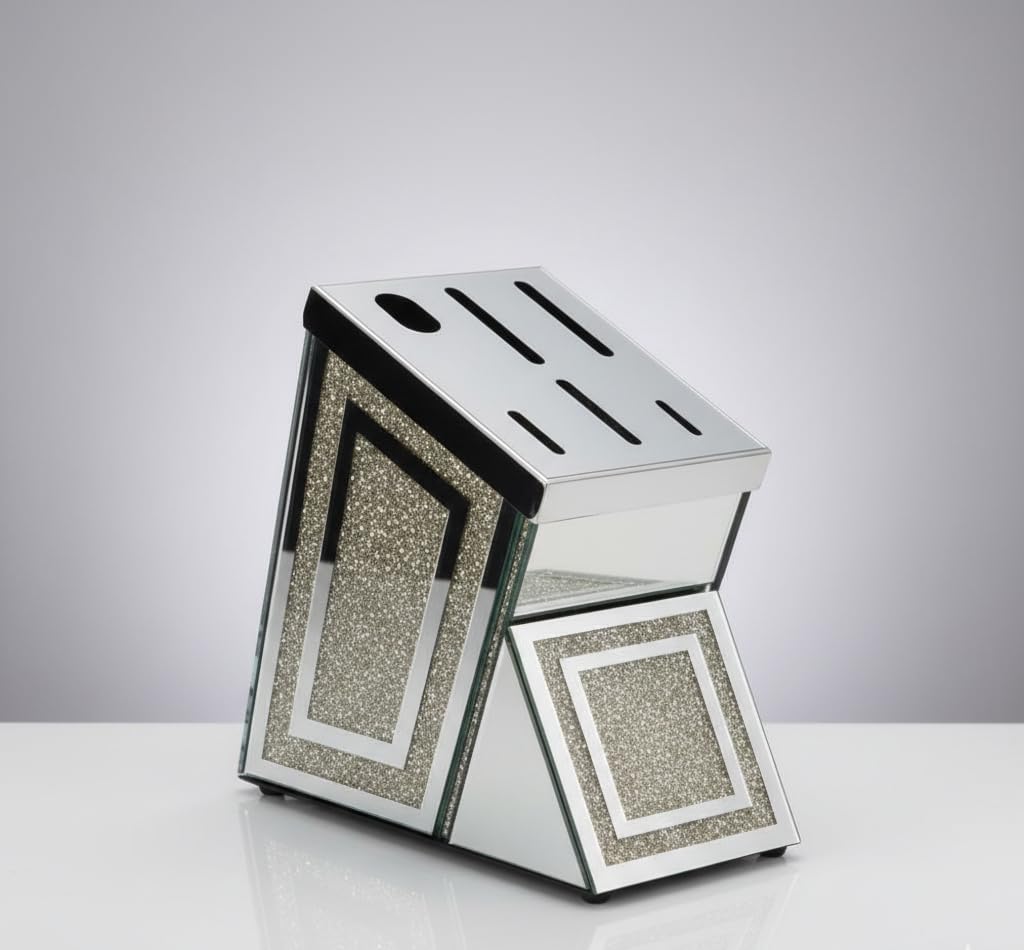Bargain Brooz Kitchen Knife Holder Rack | Crystal Crushed Diamond Stand | Bling Knife Storage Organizer Gift (BB-264)