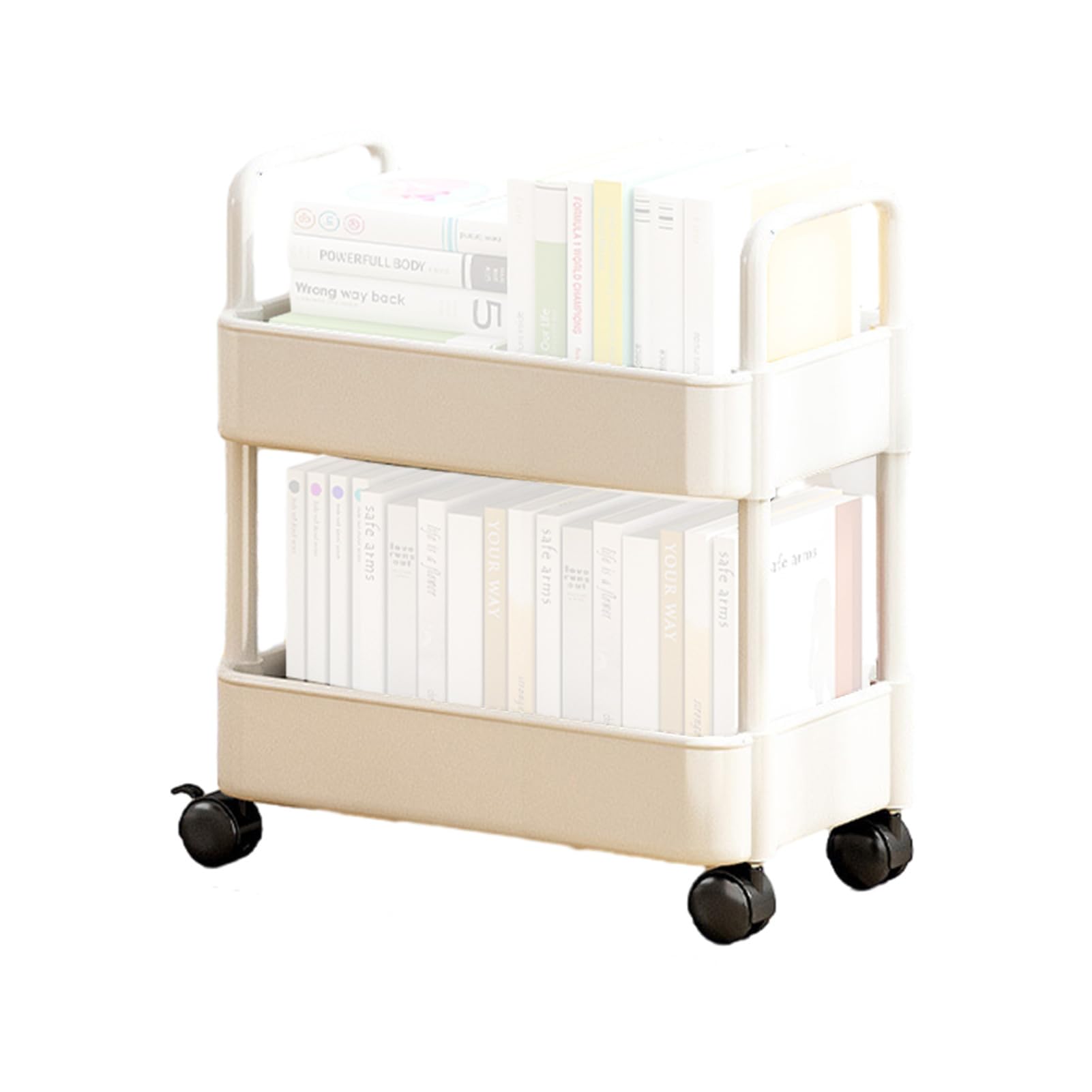 Carrello Scaffale Mobile, Carrello Portaoggetti a 2 Livelli, Carrello Portaoggetti Multifunzionale per Massimizzare lo Spazio, Carrello Portaoggetti, Carrello Portaoggetti Mobile per Cucina Salotto