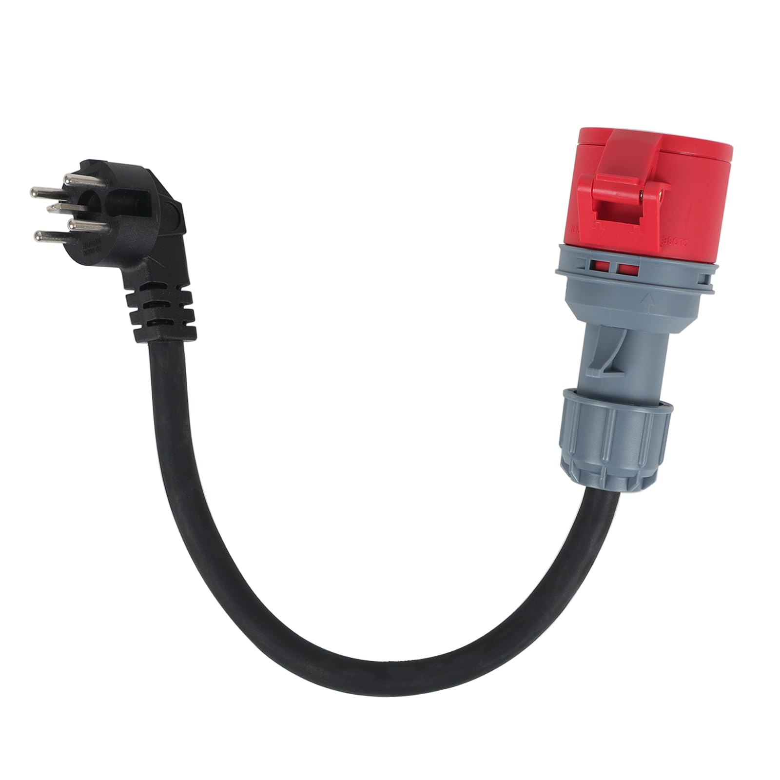 Adaptateur Perilex - Fiche coudée 16 A vers prise CEE - Fiche Perilex H07RN-F5G - 2,5 mm² - Câble en caoutchouc