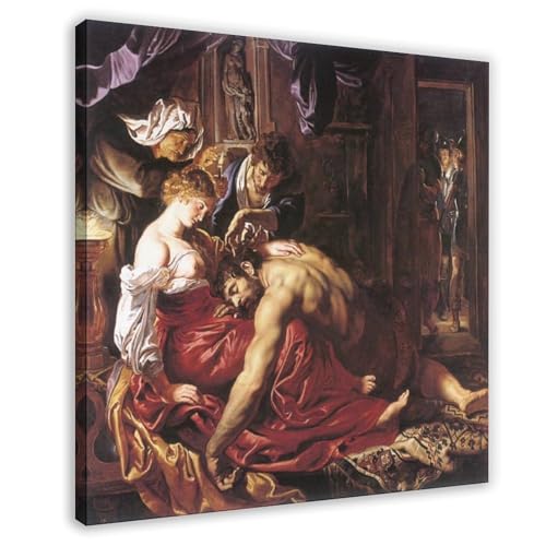 Tableau Samson et Delilah Rubens - Habiller un mur vide de bureau 61x61