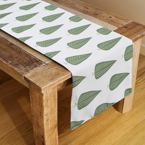 Image of HOMADORN Premium Digital Printed Table Runner - Double Layered Durable Fabric, Elegant Dining & Coffee Table Decoration, Fade-Resistant Prints, Easy Care (13X60 Inches ( 4 Seater), Botanic Bliss)