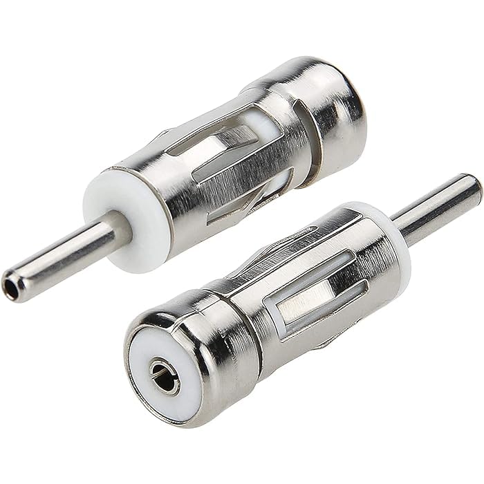 AUTOZOCO Adaptador de Antena para Coche ISO a DIN, Convertidor de Antenas para Automovil ISO a DIN, Conector de Antena para Coche, Tamaño 4 cm Largo, Universal, 1 Unidad