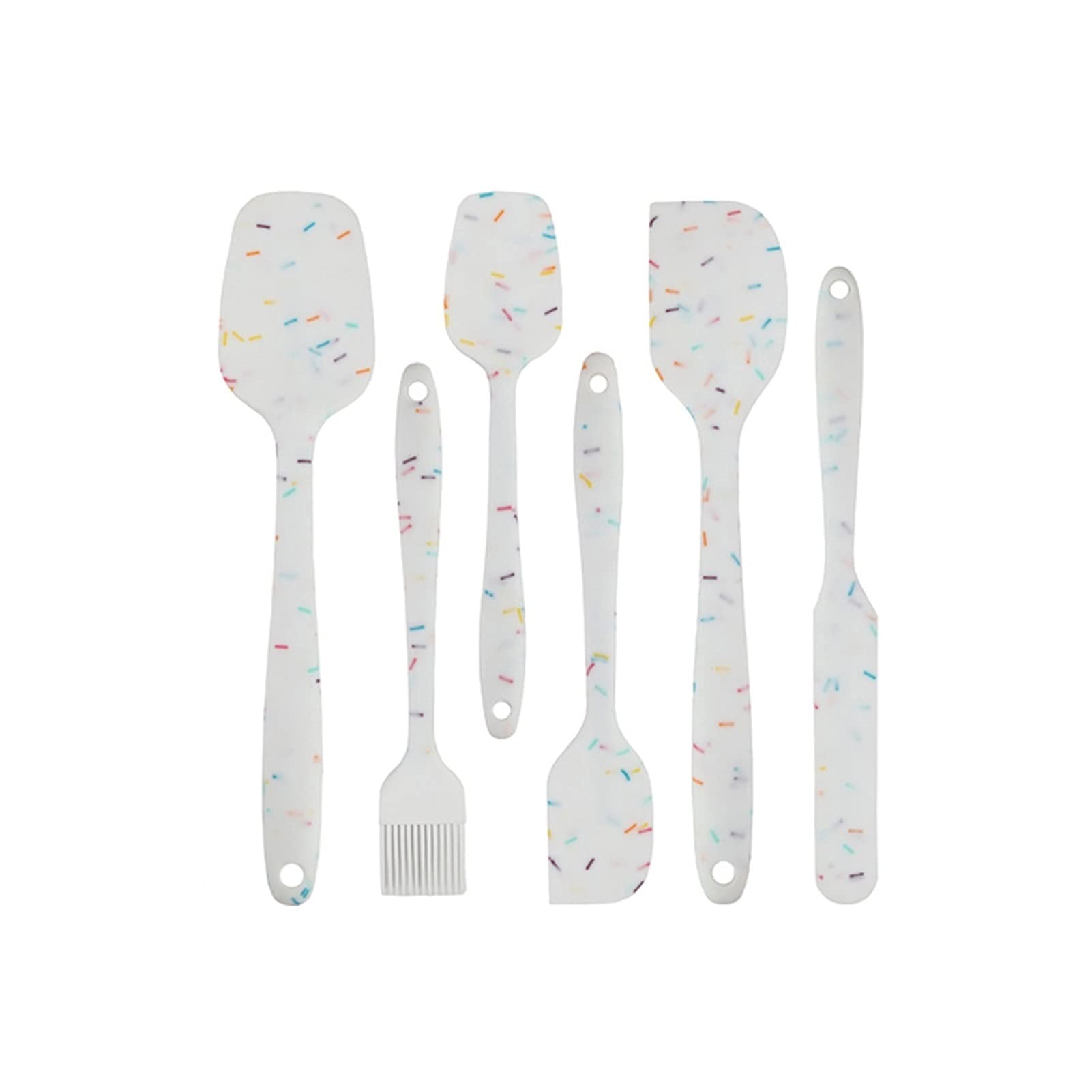 caihuashopping Teigschaber 6-teiliger Backspatel Set Wärmebeständige Kuchen Dekorieren Vereisungsspatel Küchentier Spatula Cookie Gebäck Schaber Kuchen Mischwerkzeuge Spatel (Color : White)