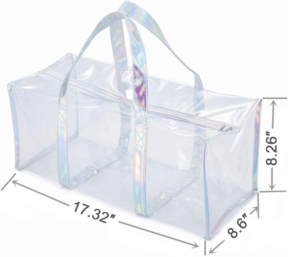 Clear Tote Bag Transparent Bag Stadium Approved Travel Gym See Through Toiletry Bag for Women2