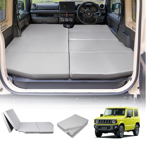 車中泊 マット ジムニー ジムニーシエラ JB64 JB74 専用 AT車 MT車 対応 折り畳み式 マットレス 高密度ウレタン 水洗い可 防汚 軽量 通気性 快適睡眠 防災 2018年7月〜現行 ポリエステル 運転側