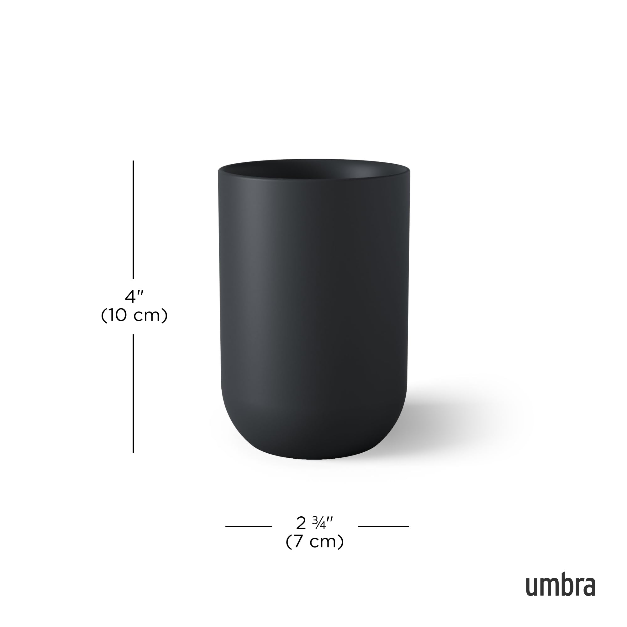 Umbra Junip Vaso para baño, Resina, Negro
