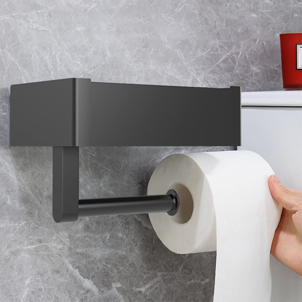 Honseadek Toilettenpapierhalter Edelstahl - Aufhängebare Lösung Ohne Bohren | Platzsparend Für Bad