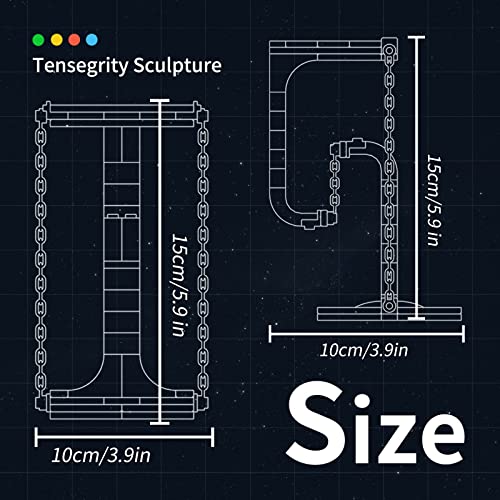 Tensegrity Sculpture Creative Building Kit Model Moc Building Blocks Toy(56 Pcs) #TOP5