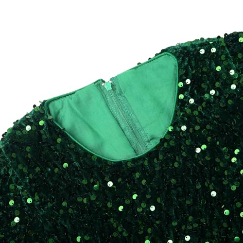 Uhnice Flower Girl Sequin Dress Formal Satin Ball Gown for Wedding Party3