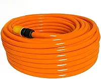 Mangueira De Jardim Siliconada Kit Completo Reforçada 50 30 25 20 15 10 7 1 Metros Laranja Resistente Anti Torção(30 Metros)
