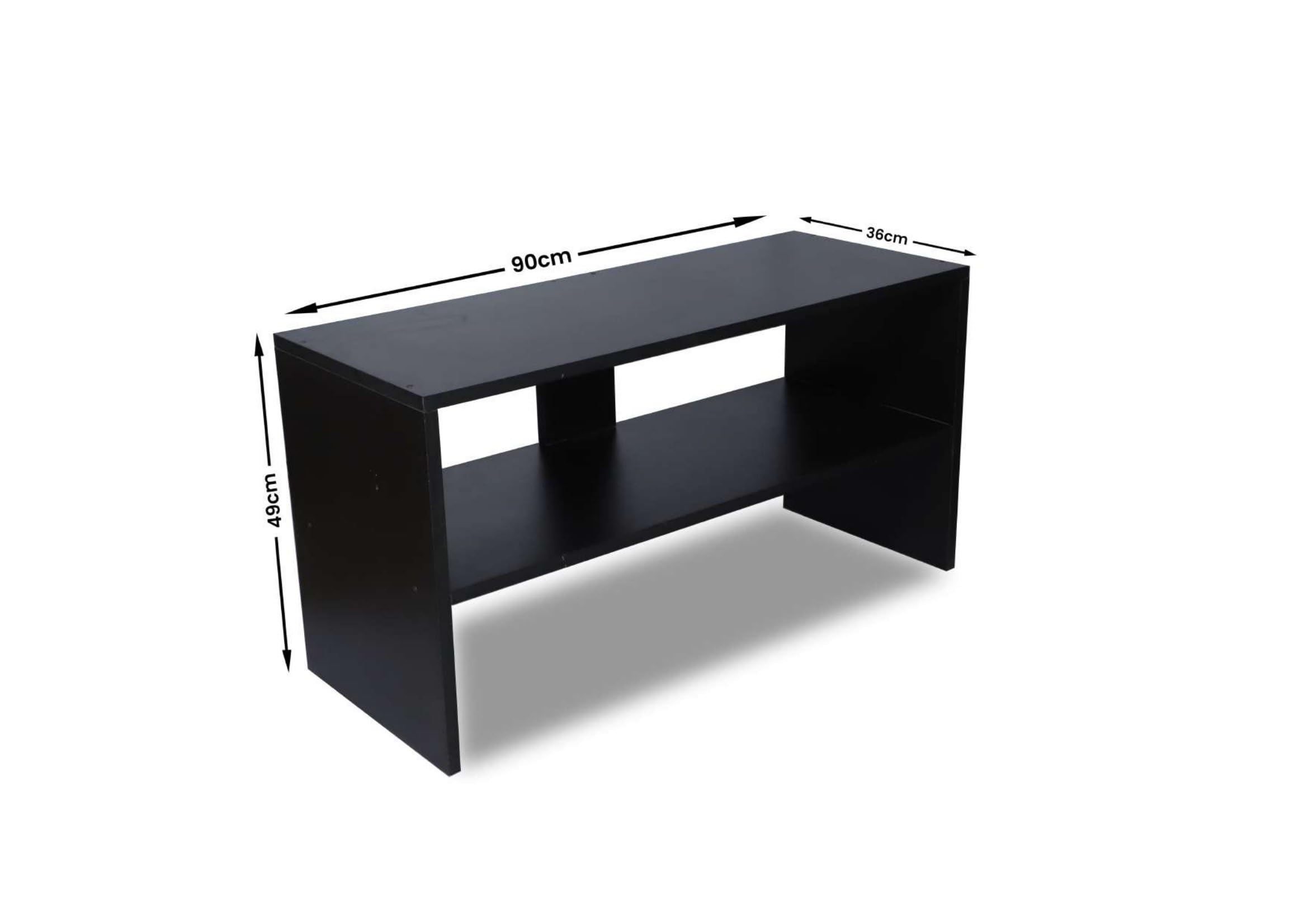 KVS Furniture Engineered Wood Rectangular Shape Coffee Table/Centre Table with Storage/Study Table/Reading Table (Black Wenge) DIY(Do-It-Yourself) 1