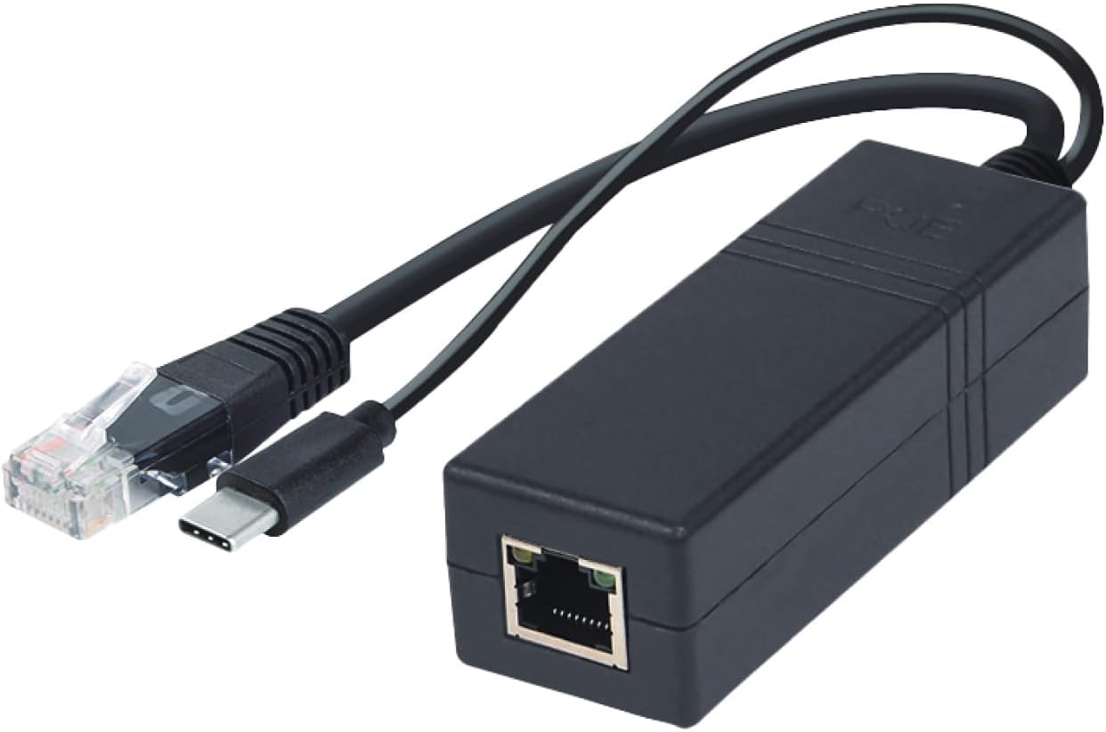 Splitter Gigabit PoE con uscita di tipo C 5V/2,5A - nessun adattatore aggiuntivo per risparmiare prese e cavi, ideale per HomeLab