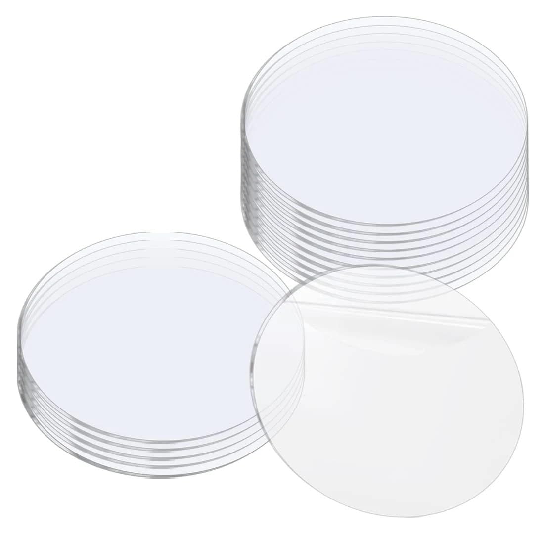 Acrylplatten, 1,2 mm, durchsichtige runde Acrylplattenscheibe, rundes Schild für Meilensteinmarkierungen, Namenskarten, Cricut, Gravur, Malerei, DIY-Projekt (3 Zoll, 2 mm)