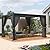 LVUYOYO Outdoor Louvered Pergola 10' x 13', Aluminum Pergola with Adjustable Roof, Waterproof Metal Gazebo with Curtains and Netting for Patio, Backyard, Garden, Deck (Black)