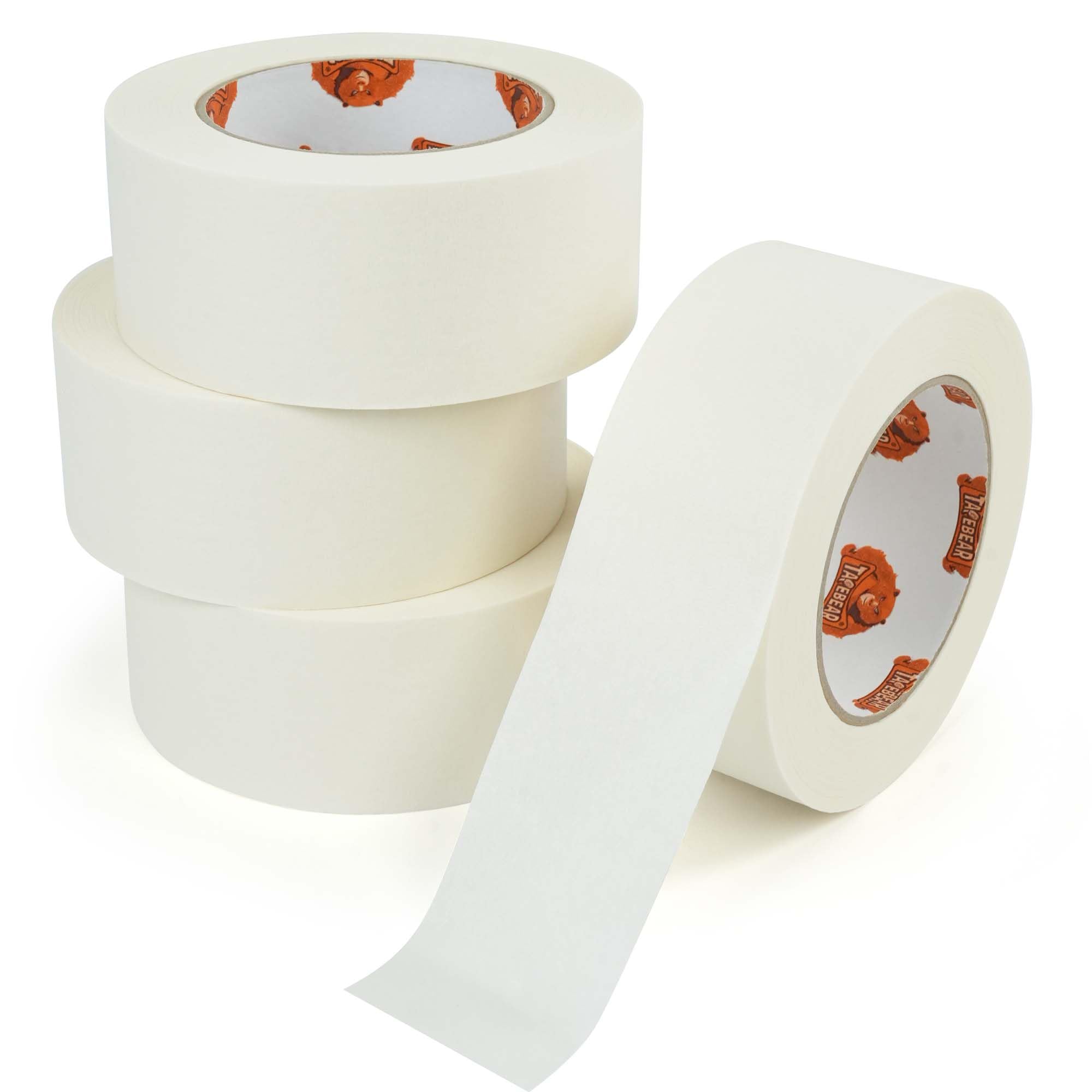 TAPEBEAR Eco-Friendly Kraft Paper Tape 2Inch x 55Yard, White Paper Packing Tape, Biodegradable Recyclable Packaging Tape Self Adhesive Box Tape for