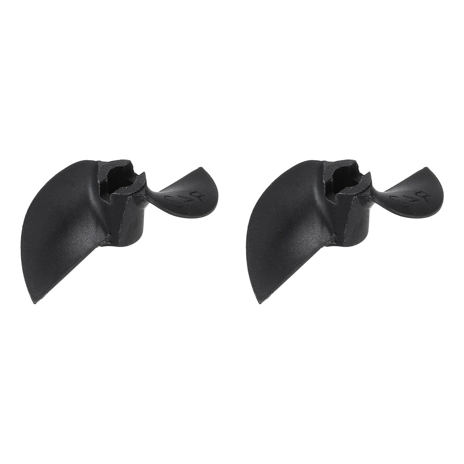 sourcing map 2pcs RC Boat Propeller, 2 Blades Propellers 4.8mm Hole Dia 42mm OD 1.2mm Pitch CCW Clockwise Rotating Drill Propeller for RC Boat, DIY Ship Model, Black