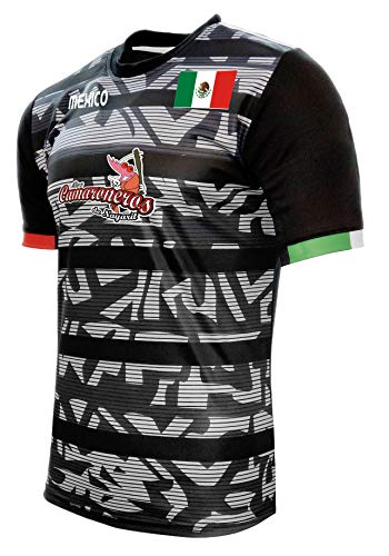 Jersey Mexico Camaroneros de Nayarit 100% Polyester BlackGrey Made in Mexico miniatura 2