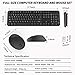 Wireless Keyboard and Mouse, KOOTOP Cute Black Keyboard and Mouse, 2.4G Wireless Keyboard with Retro Round Keycap for PC, Mac, Laptop,Tablet,Computer Windows (Black)