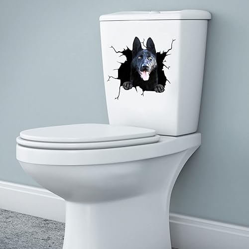 Miniatura 7 de Adhesivo para automóvil de pastor alemán, vinilo 3D impermeable de 11.8 x 11.8 pulgadas, para pared, laptop, ventana, camión, parachoques y