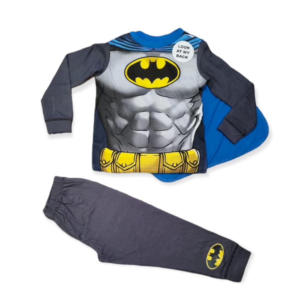 Textiles 4 Home Boys Batman Pyjamas Set Nightwear 2 to 8 Years (as8, age, 7_years, 8_years, regular, 7-8 years) Grey